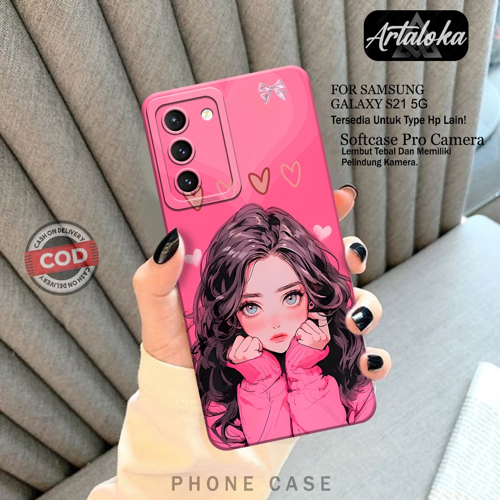Case Hp Samsung Galaxy S21 5G Fashion Case Kartun Case Samsung Galaxy S21 5G Silikon TPU Pro Camera 