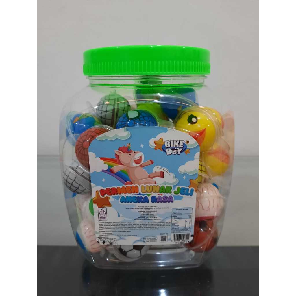 

Makanan Bike Boy Permen Lunak Jeli Aneka Rasa HALAL 50pcs 650gr
