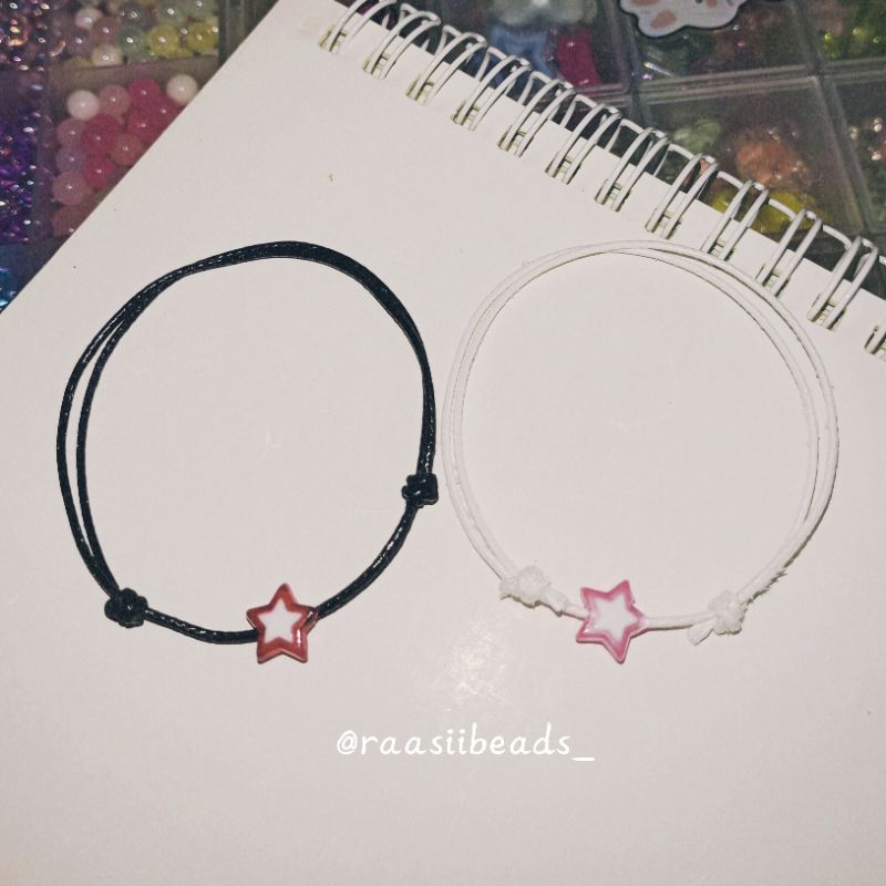 Gelang hitam star|gelang couple|gelang aesthetic