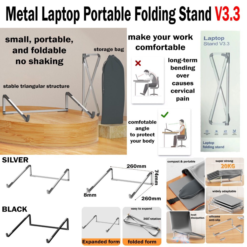 Holder Stand Metal Fold Laptop V3.3