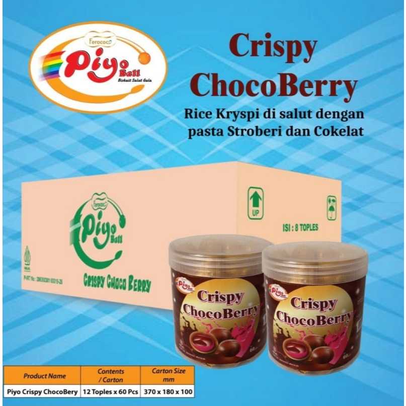 

Makanan Cokelat Ferococo Crispy ChocoBerry HALAL 60pcs 325gr