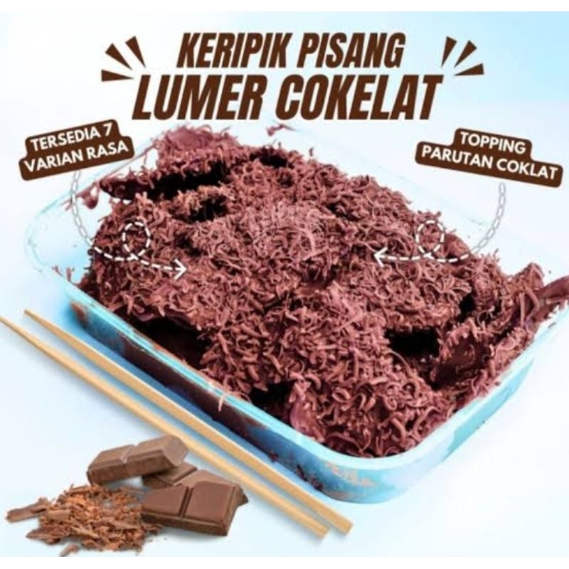 

( Tanpa Toping ) Kripik Pisang Coklat Lumer Tanpa Toping 1000 ml
