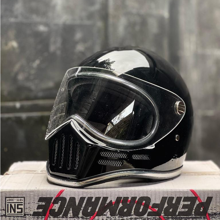 Helm Cakil Custom + Kaca Visor
