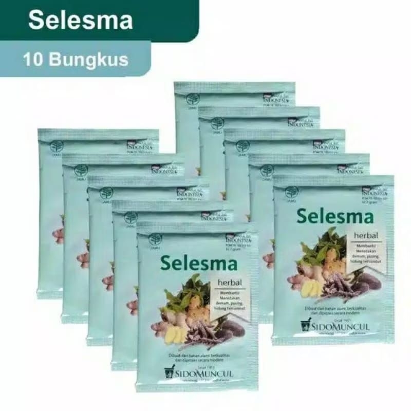 

jamu salesma serbuk isi 10 shaset sidomuncul flu pilek