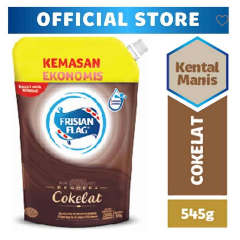 

susu frisian flag kental manis 545g coklat/putih