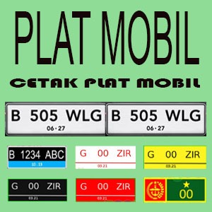 plat mobil / huruf timbul