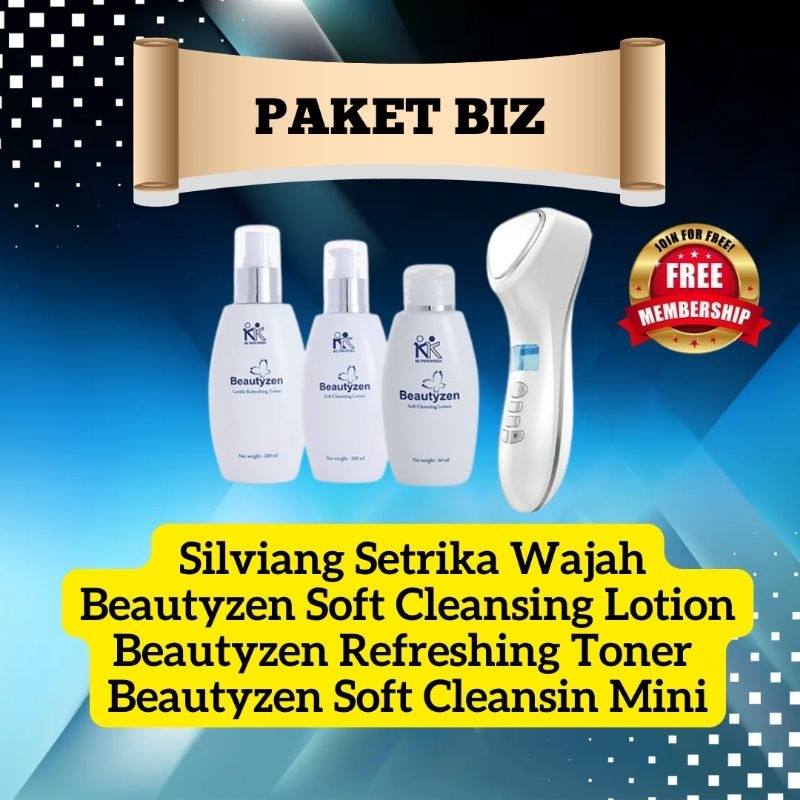 Paket Biz Silviang Setrika Wajah Beautyzen Soft Cleansing Lotion Beautyzen Refreshing Toner Original