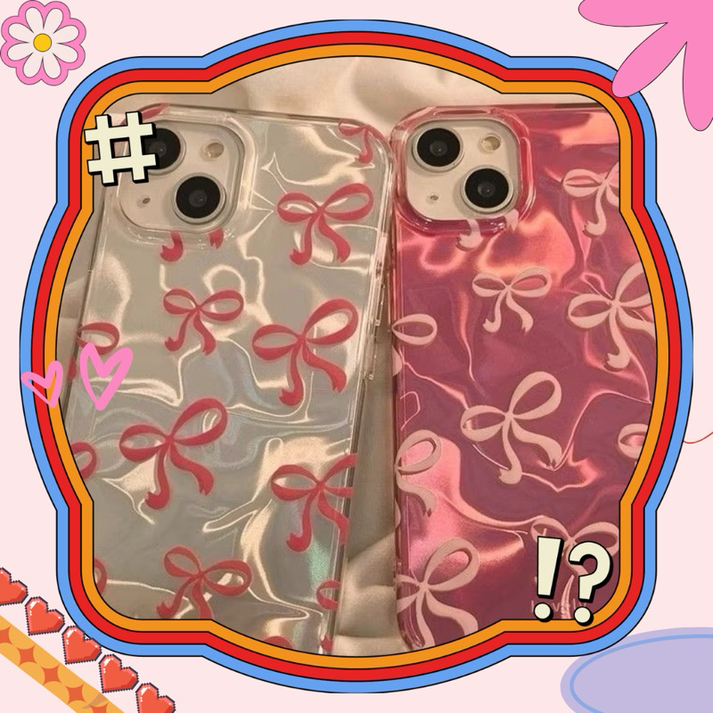 Hologram Pita Lucu - Case HP iPhone Pink Putih Hologram Unik dan Cantik