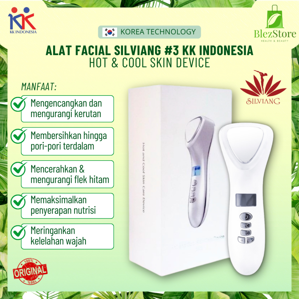 Alat Setrika Wajah Silviang KK Indonesia Generasi 3 Facial Wajah Hot & Cool Teknologi Korea
