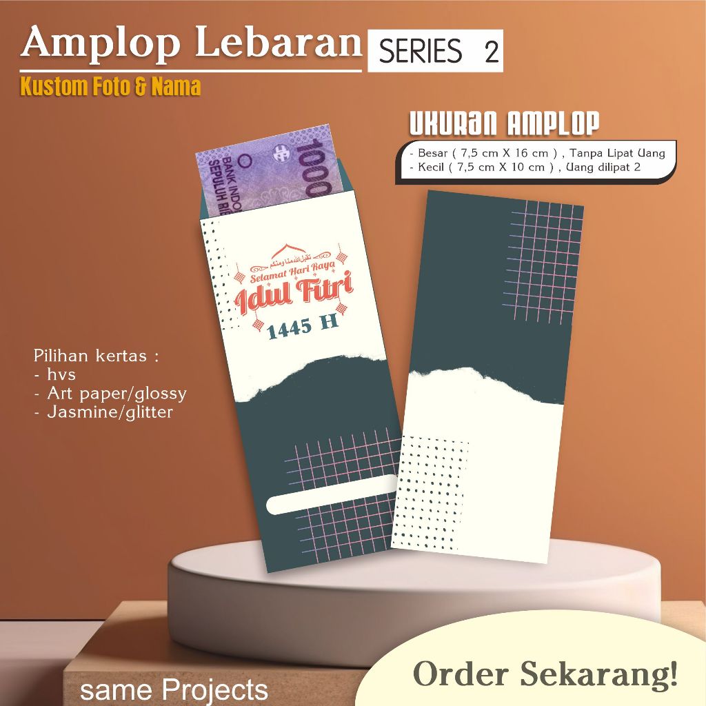 

Amplop Lebaran Custom series 2 / Angpao amplop Idul Fitri custom desain dan nama SERIES 2