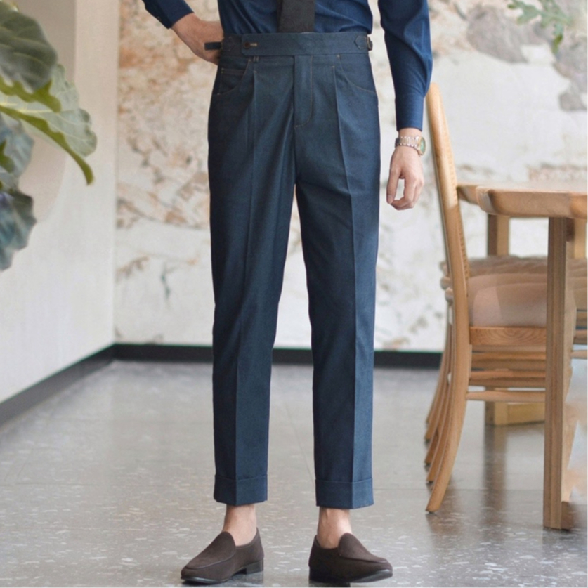 SANDRO DENIM GURKHA PANTS (OLD MONEY STYLE) | CELANA PANJANG PRIA