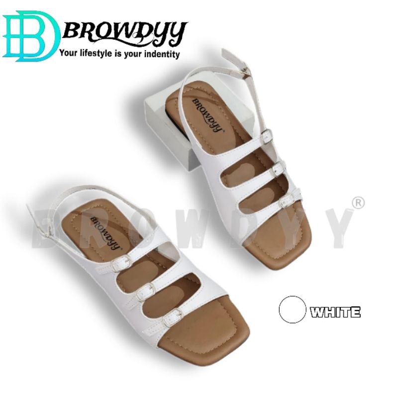 PALING DICARI BROWDYY - KIMMY Sandal Flat Wanita Busa Empuk Gesper Aktif Kekinian