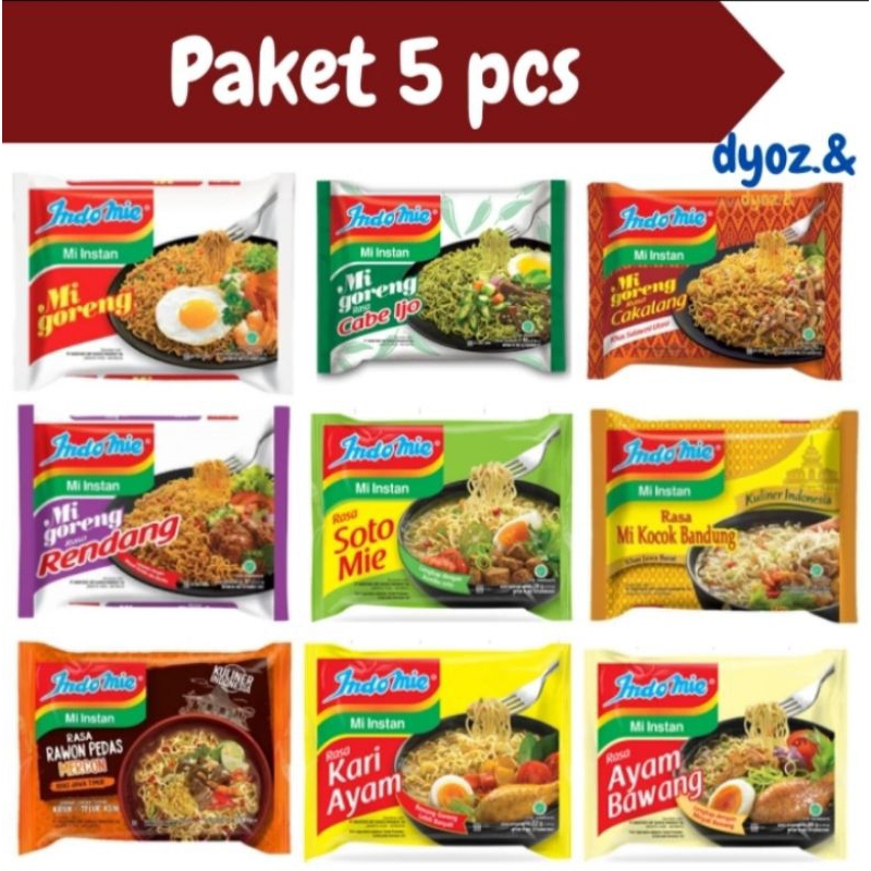

PROMO RAMADHAN.INDOMIE GORENG MIE INSTAN ( 80G / 5 PCS )