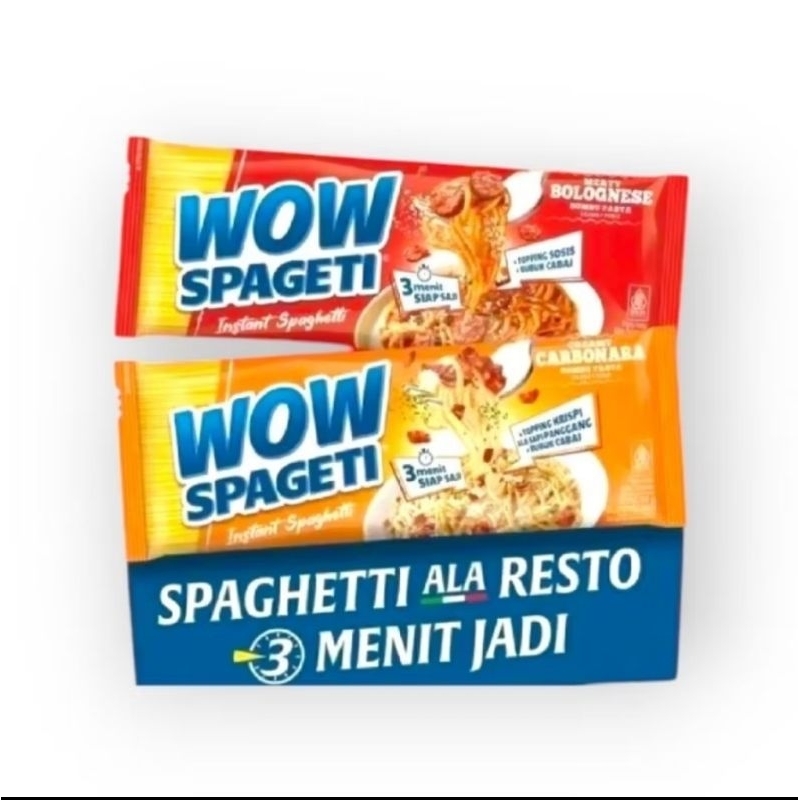 

Wow Spageti Instant Bolognese/ Carbonara