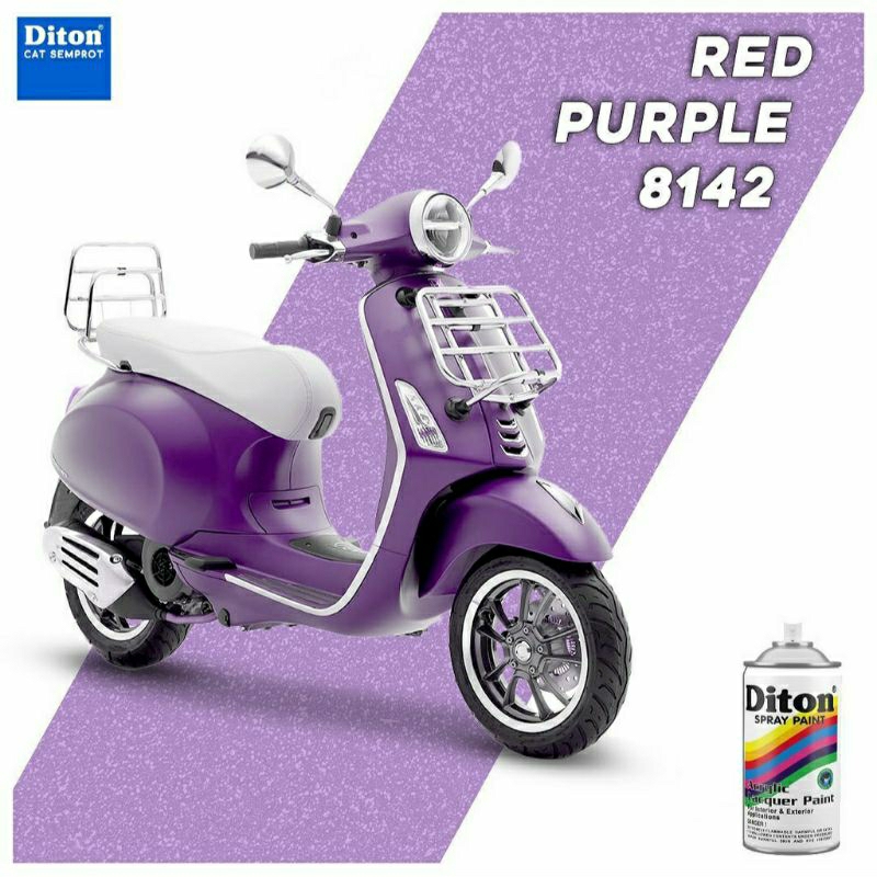 #MAU# Cat Semprot Diton 8142 Red Purple 300ml Ungu Merah Metallic Metalic Metalik Cat Spray Duco Dit