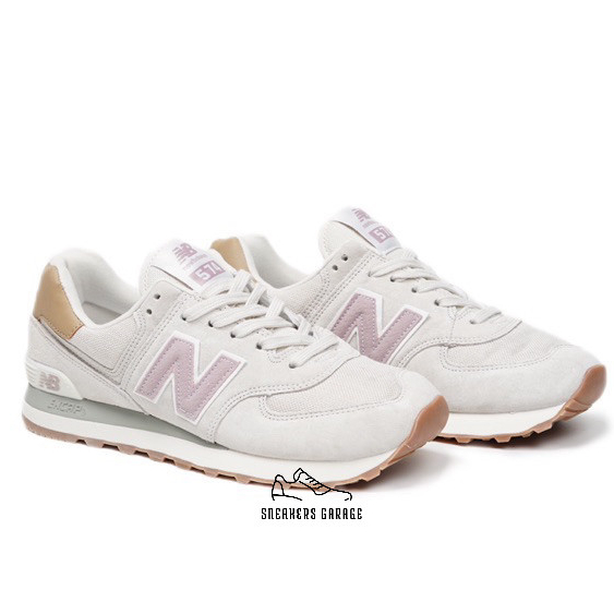 Sepatu Sneakers NB 574 Nèw Balānce 574 Beige Pink Purple Original BNIB