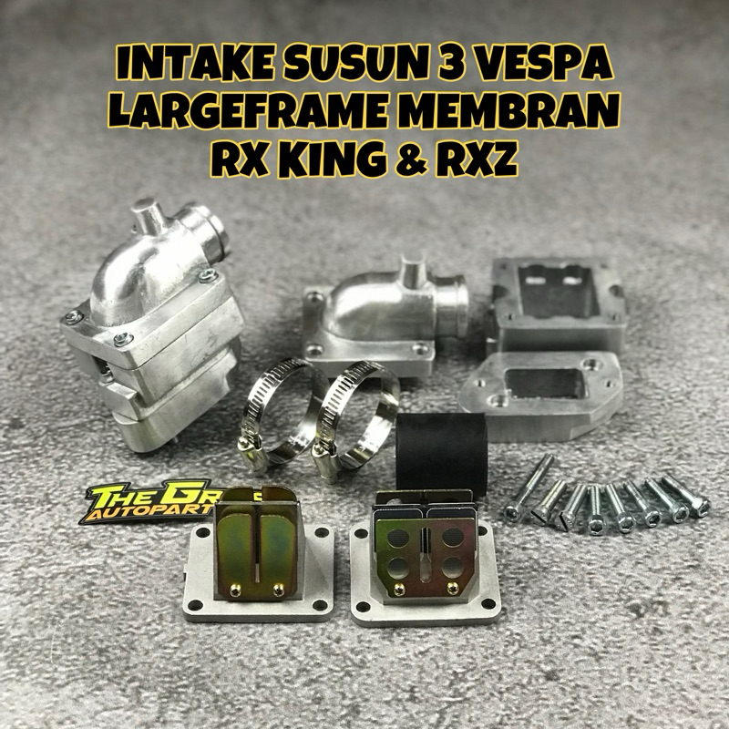 Intake Manifold Manipol Susun Vespa Komplit Membran RxKing Intake Vespa Balap Intake Vespa Racing
