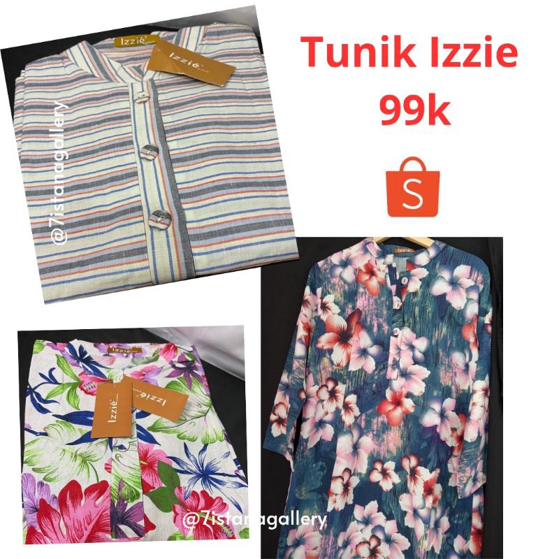 Long Tunik Atasan wanita by Izzie (SALE PAY DAY SALE)