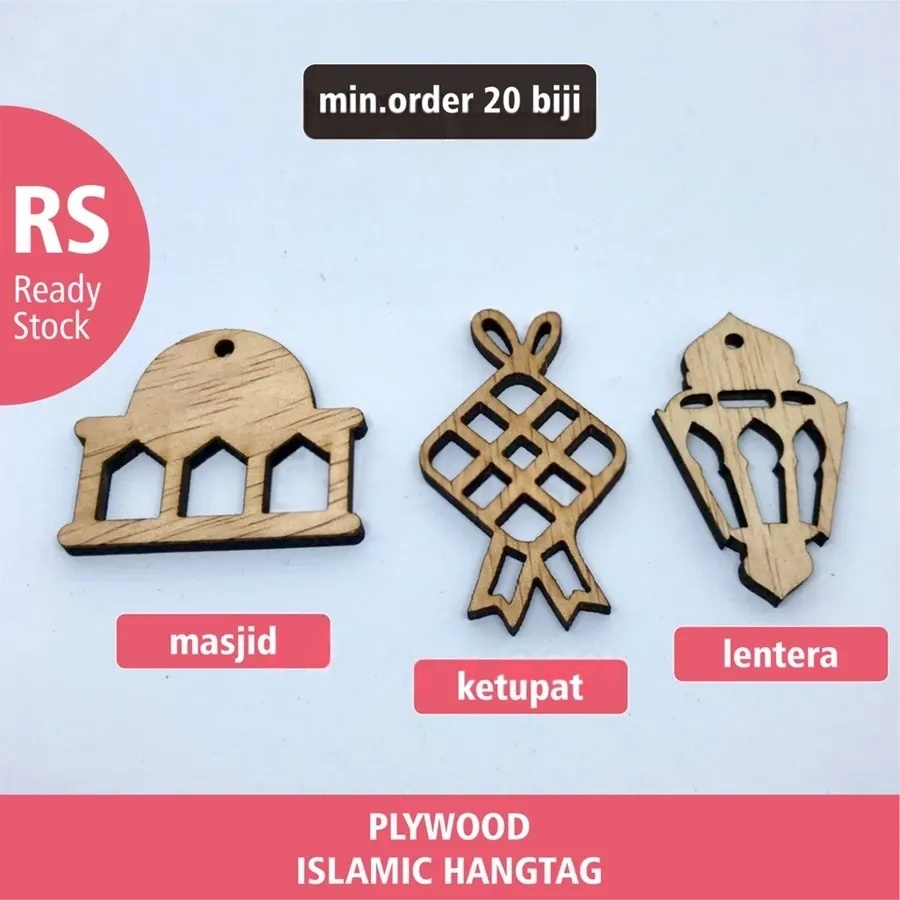 

HANG TAG KAYU LEBARAN | Tag Plywood Idul Fitri | Aksesoris Hampers Lebaran | Hang Tag Parcel Ramadhan Murah