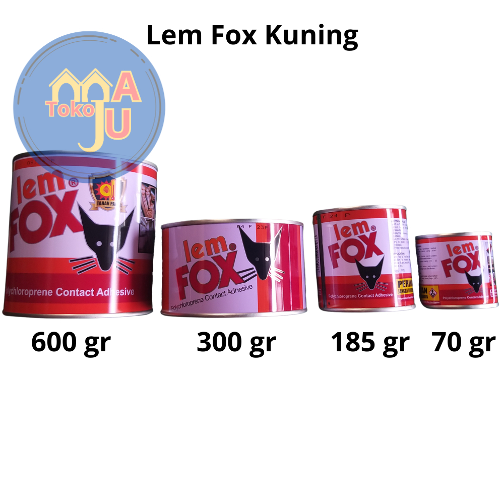 [GROSIR] Lem FOX KUNING/ LEM SERBAGUNA/ Lem FOX KALENG/ Lem 70, 185, 300, 600 gram