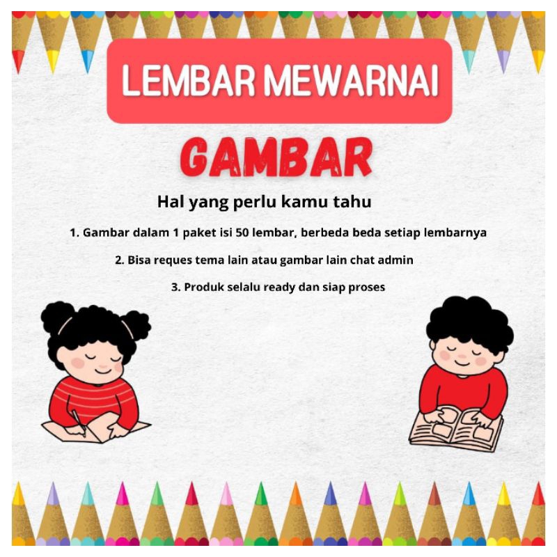 

gambar mewarnai anak isi 50 lembar ukuran A5