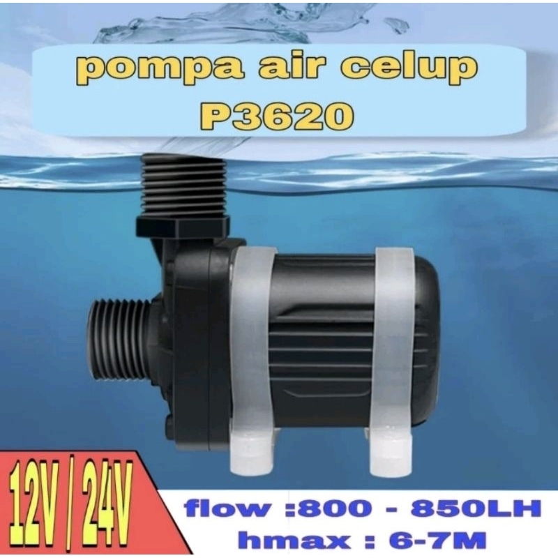 Pompa Celup P3620 DC 12V/24V Submersible Pump