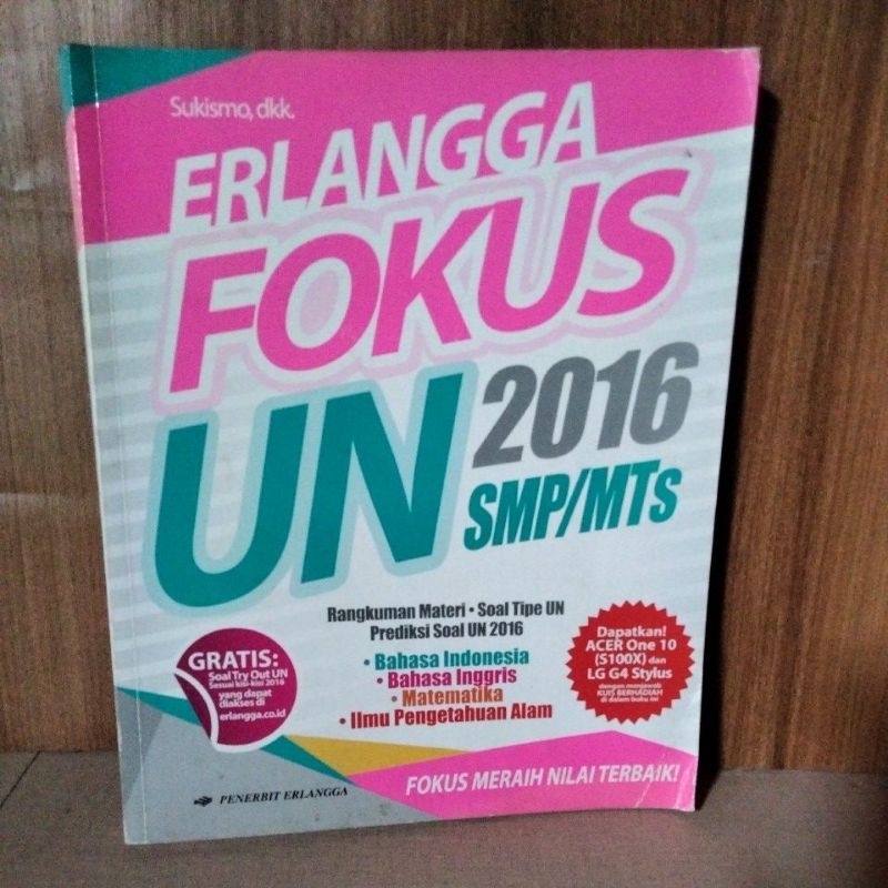 ERLANGGA FOKUS UN 2016 SMP/MTS.