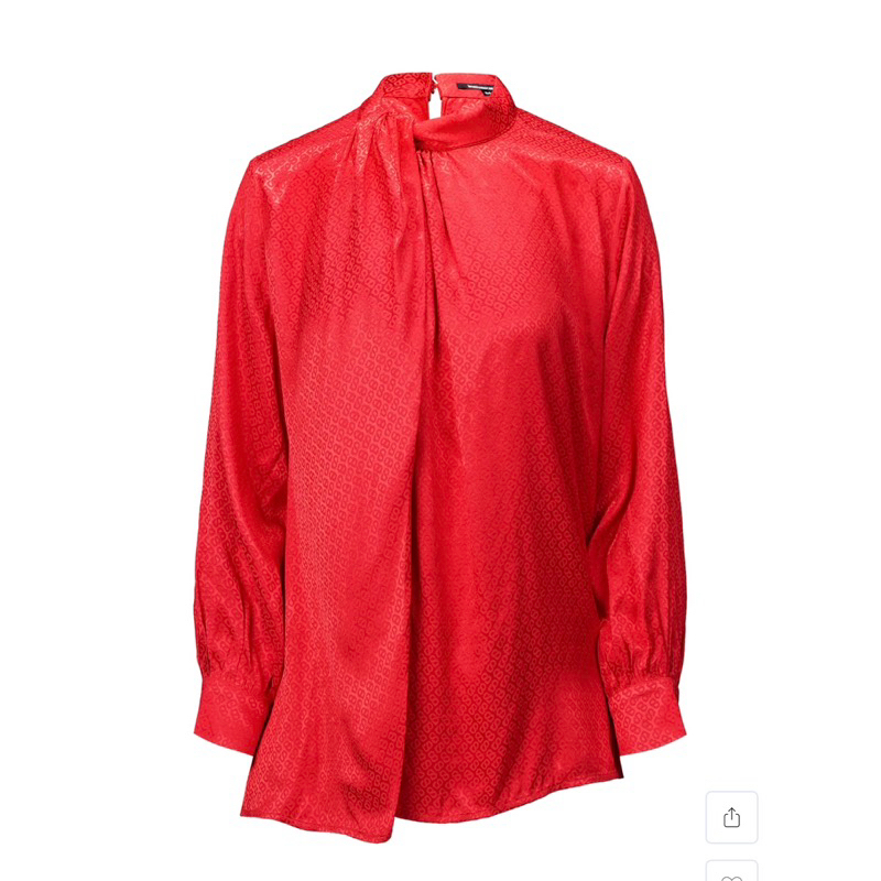 Cloudia Monogram Drapery Blouse [PRE ♥️] Buttonscarves