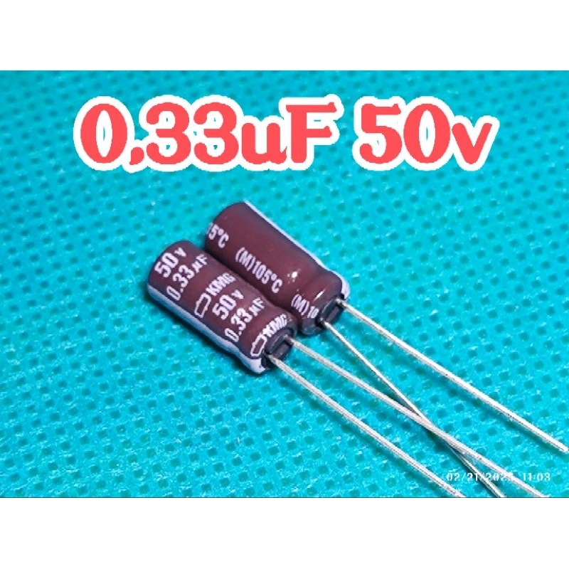 Kapasitor capasitor elco elko 50v 0,33uf 50volt 0.33 uf original