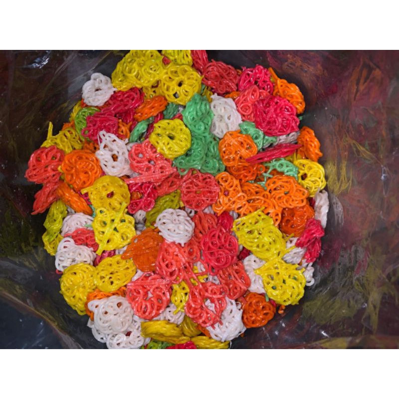 

✓Kerupuk Mentah mawar warna warni premium