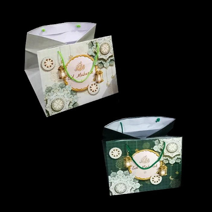 

( 5pcs ) Paperbag lebaran 25x25x20 cm tas kantong untuk box cake 20 dan 22 cm goodie bag idul fitri