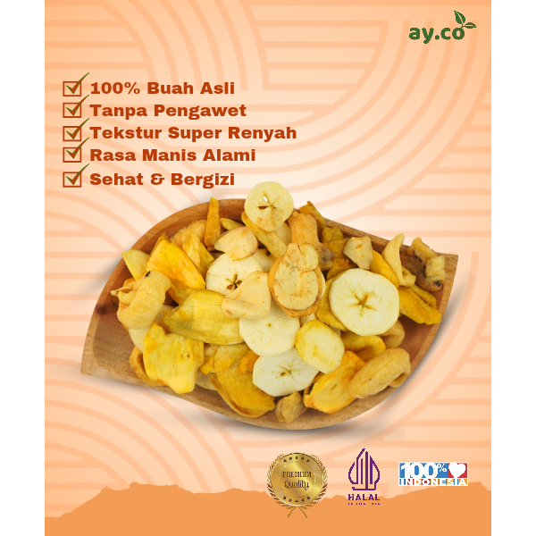 

Kriuk-Kriuk Keripik Buah MIX PREMIUM 150g