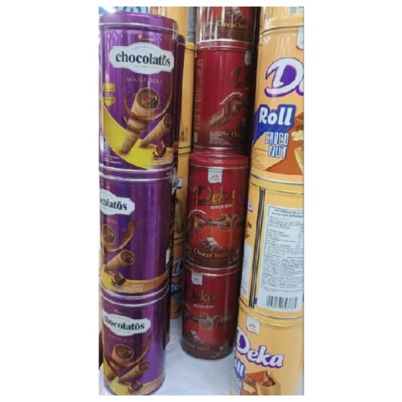 

Deka wafer roll & chocolatos kaleng 280gr / hampers lebaran