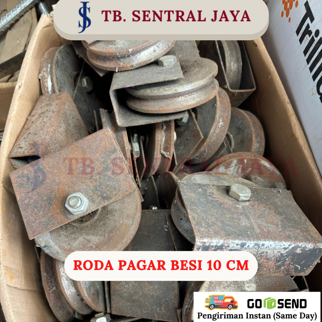 Roda Pagar Besi 10 cm/Roda Pagar Rell Geser Besi 10cm