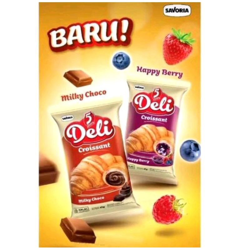 

5DAYS DELI Croissant Roti Croissant 45gr 1 DUS ISI 20 PCS