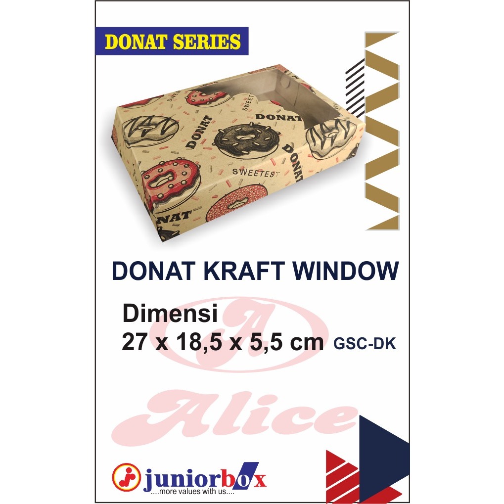 

[1 LEMBAR] DUS DONAT BERBAGAI MOTIF , UKURAN 27X18.5X5.5 (ISI 6)