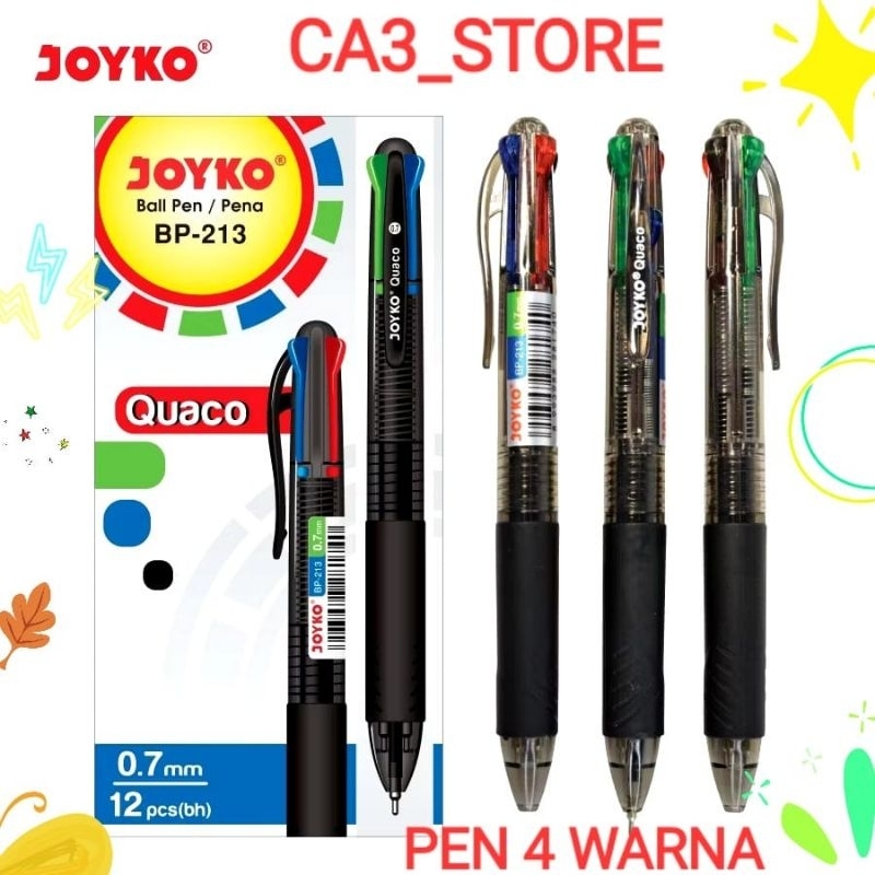 

Pen 4 warna/ pulpen 4 warna/ Pena 4 warna Joyko Quaco