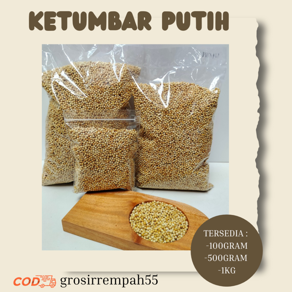 

KETUMBAR PUTIH ORGANIK | KETUMBAR PUTIH 100GR