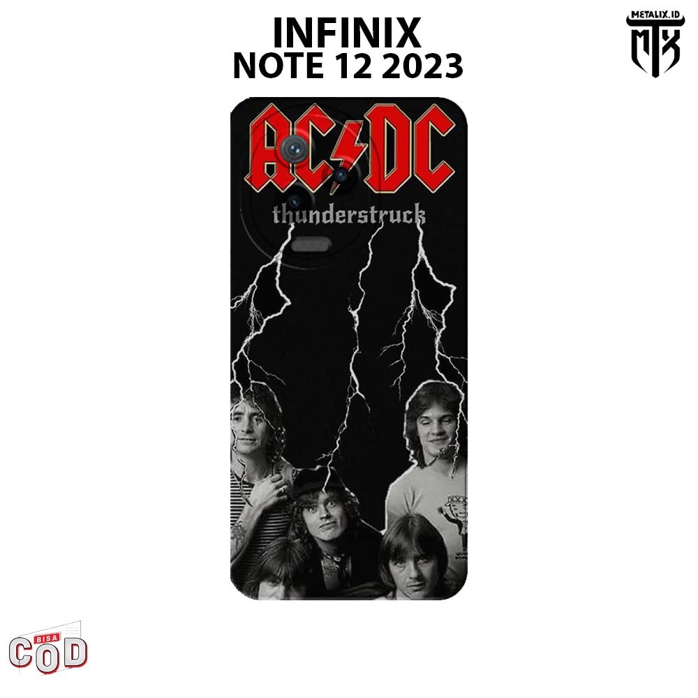 Casing INFINIX NOTE 12 2023 - Case INFINIX NOTE 12 2023 BAND ACDC SOFTCASE PROCAMERA CASE HANDPHONE
