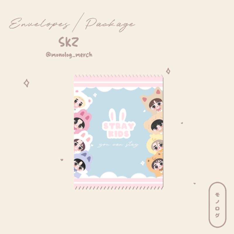 

straykids envelopes / package bentuk snack