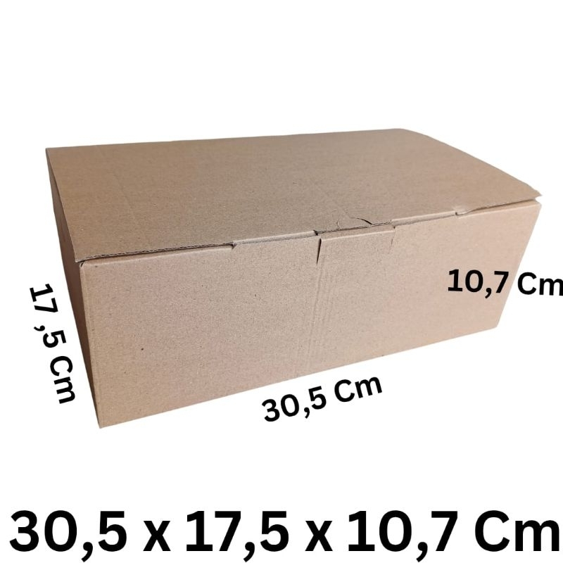 

Kardus Box Dus Sepatu 30,5x17,5x10,7cm Coklat Tanggung Besar