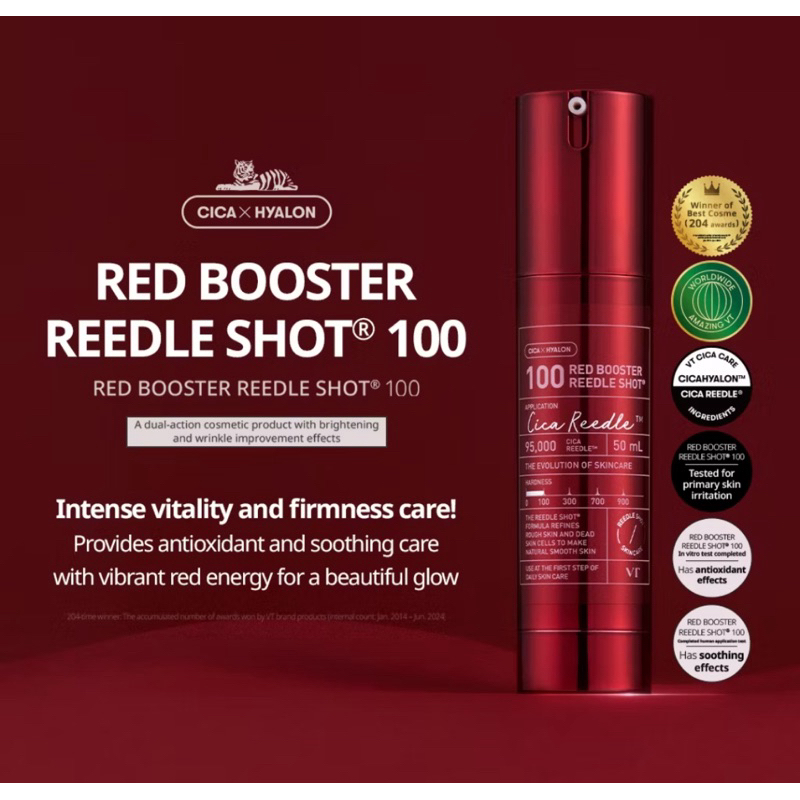 [VT] Red Booster Reedle Shot Slow Aging Care & Skin nourishment
