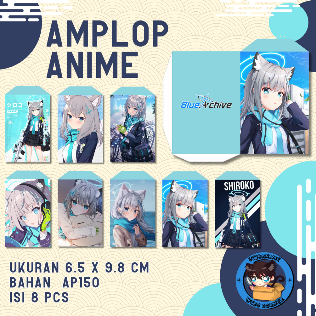 

AMPLOP LEBARAN ANIME SHIROKO BLUE ARCHIVE