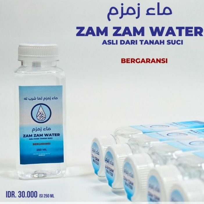 

Binmadi - Air Zam Zam Ashli Zam Zam Water Original Saudi Arabia Kemasan 250ML cocok untuk hantaran Ramadhan dan konsumsi harian