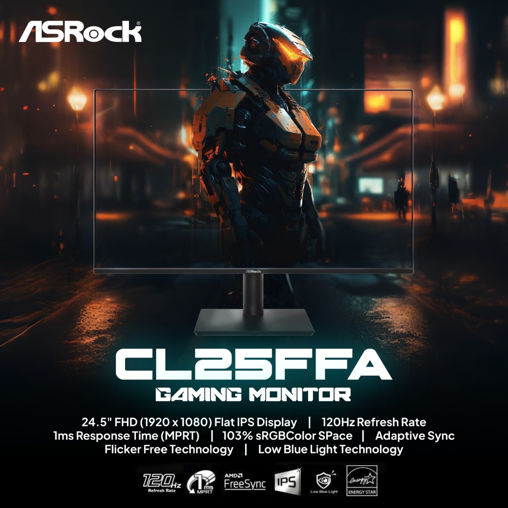 ASRock Challenger CL25FFA 24.5" IPS FHD Gaming Monitor
