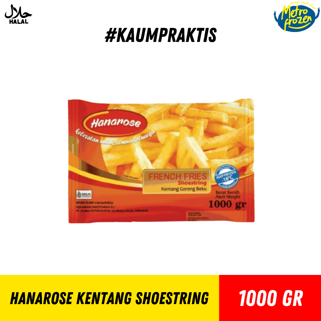 

HANAROSE French Fries Shoestring 1kg //kentang goreng shoestring //kentang lurus