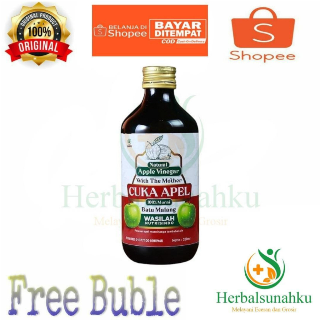 

Cuka Apel Wasilah | Cuka Apel Vinegar With The Mother | Cuka Apel Batu Malang Original