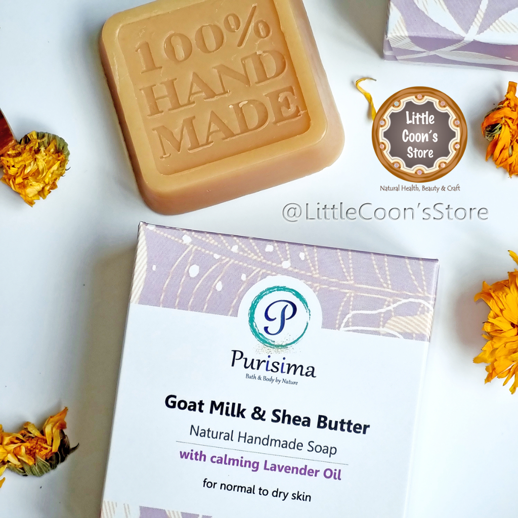 Purisima Goat MIlk Shea Lavender Handmade Soap Sabun Mandi Natural Nutrisi Susu Kambing  untuk Kulit