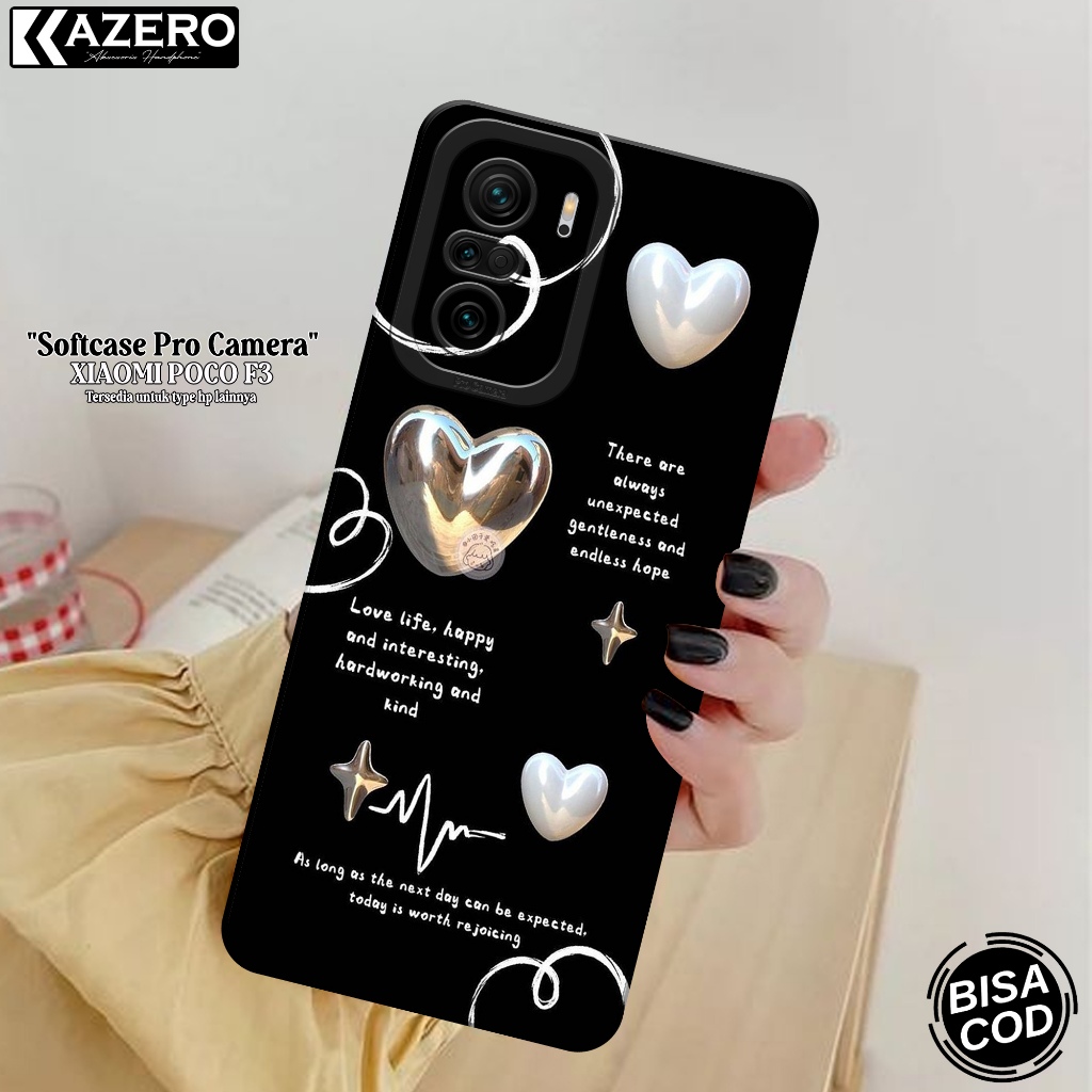KAZERO - Case Hp Xiaomi Poco F3 - Fashion Case Aesthetic - Pro Camera - Softcase Xiaomi Poco F3 - Ke
