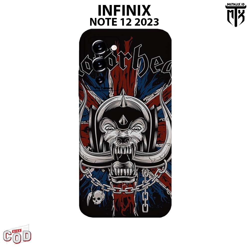 Casing INFINIX NOTE 12 G96 - Case INFINIX NOTE 12 G96 BAND MOTORHEAD ENGLAND SOFTCASE PROCAMERA CASE